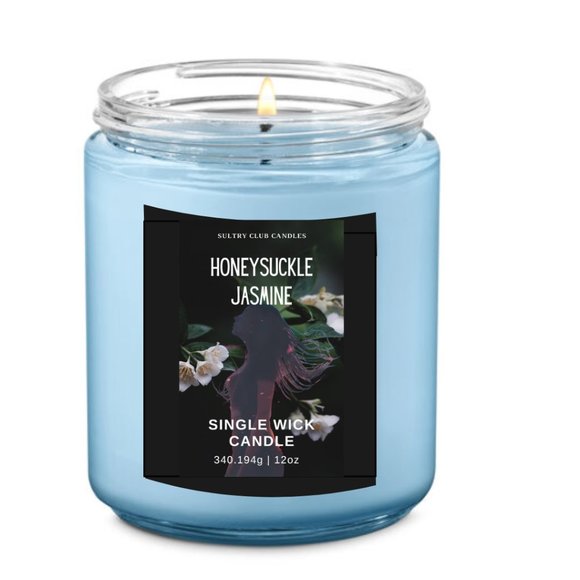 Honeysuckle Jasmine Single Wick Candle 12 Oz - Picture 1 of 2